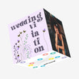 Beautiful Purple Flowers Wedding Invitation Confetti-exploding Greetings Card