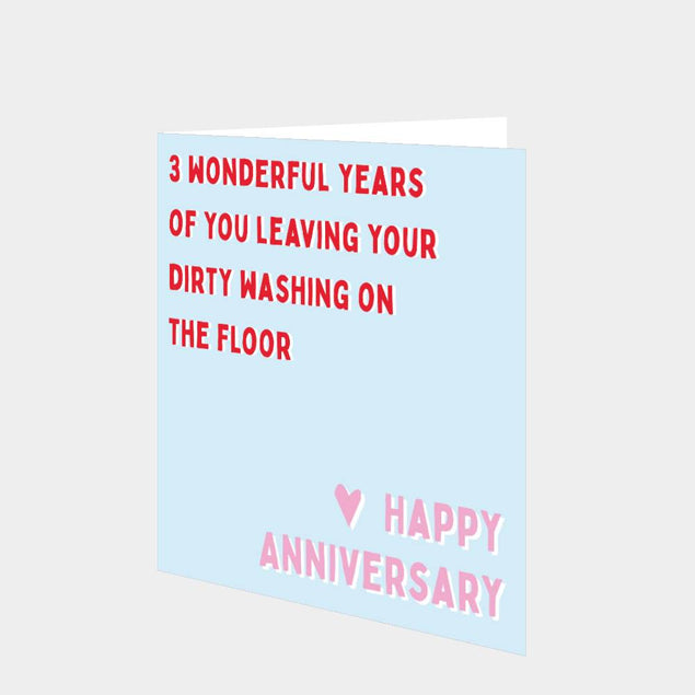 Three Years of Laundry Card
