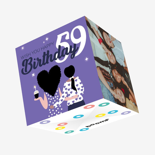 Wish You Happy 59th Birthday Confetti-exploding Greetings Card