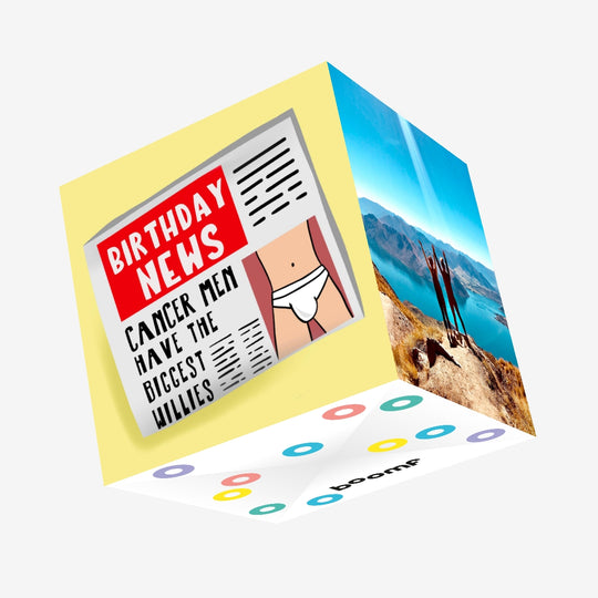 Cancer Men Have The Biggest Willies Confetti-exploding Greetings Card