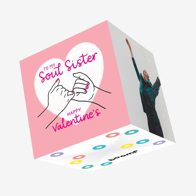 To My Soul Sister Valentine's Day Confetti-exploding Greetings Card