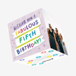 Fabulous Fifth Confetti-exploding Greetings Card