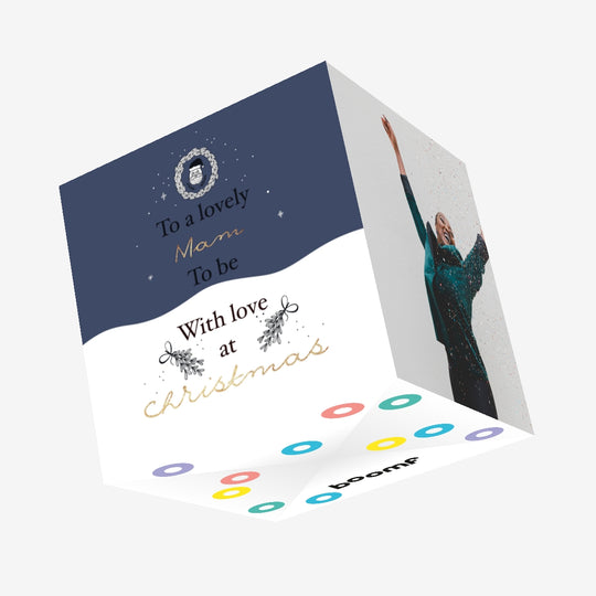 To A Lovely Mummy-to-be With Love At Christmas Confetti-exploding Greetings Card