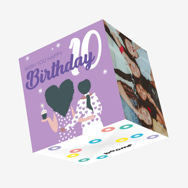 Wish You Happy 10th Birthday Confetti-exploding Greetings Card