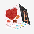 Autumn Heart Happy 40th Birthday Daughter Confetti-exploding Greetings Card