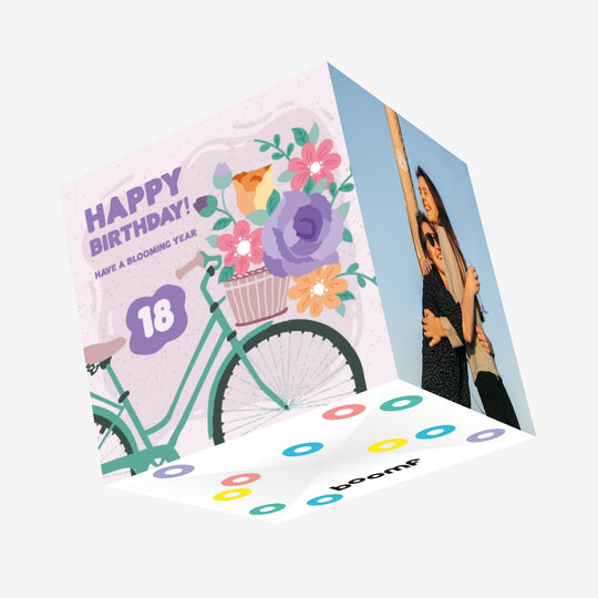 18th Birthday Have A Blooming Year Confetti-exploding Greetings Card