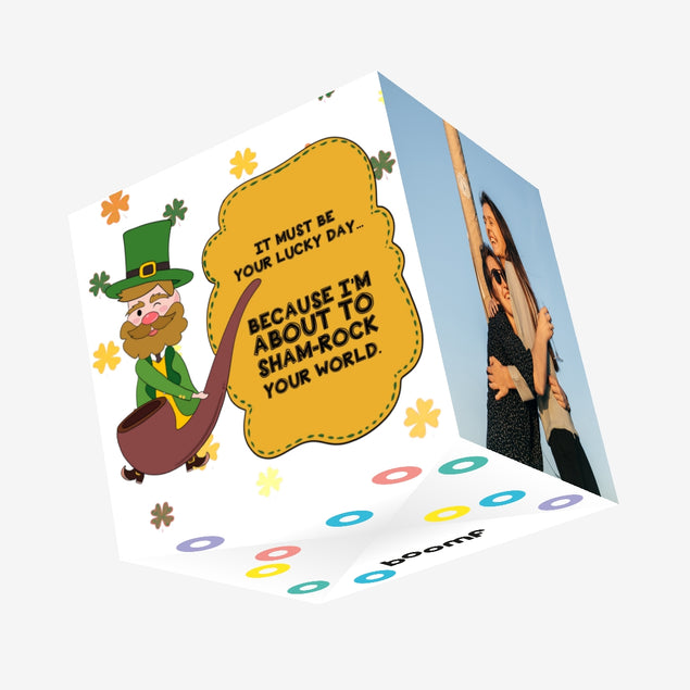 I'm About To Sham-Rock Your World St. Patrick's Day Confetti-exploding Greetings Card