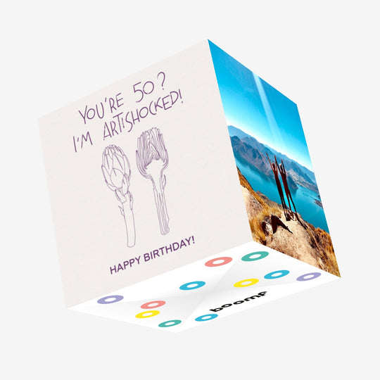 Happy 50th Birthday Artishock Confetti-exploding Greetings Card