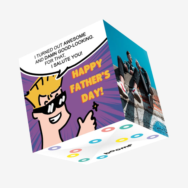 I Salute You! Confetti-exploding Greetings Card