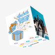Blue Gift Happy 13th Birthday Confetti-exploding Greetings Card
