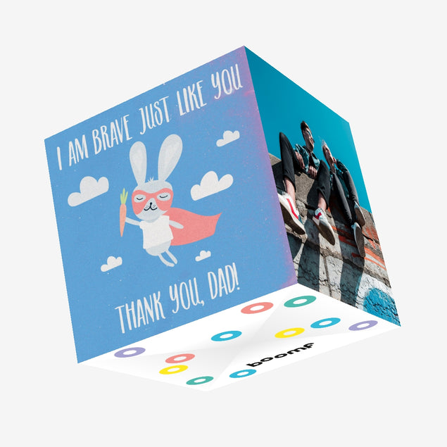 Thank You Dad Rabbit Confetti-exploding Greetings Card