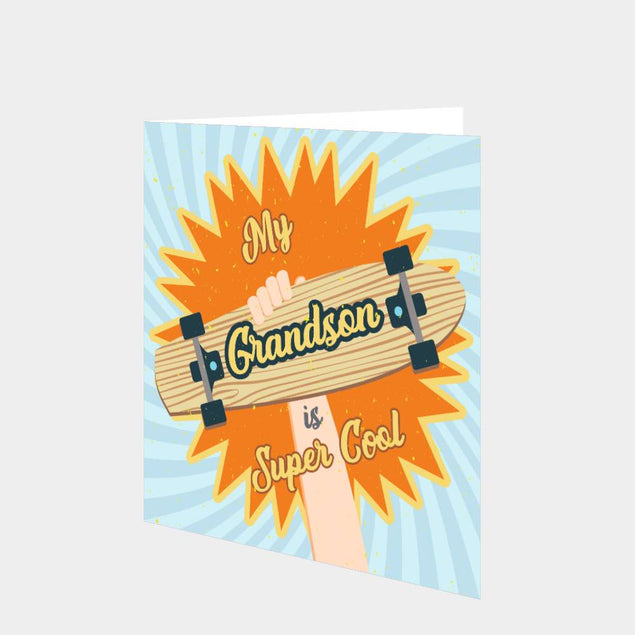 My Grandson Is Super Cool Card