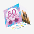 Happy 80th Birthday Cupcake Glasses Confetti-exploding Greetings Card