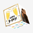 Happy Bright Birthday Champagne Confetti-exploding Greetings Card