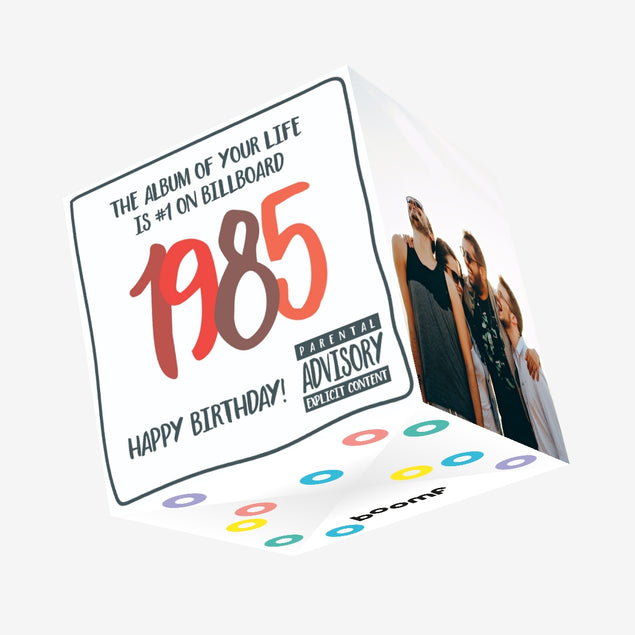 The Album Of your Life 1985 Birthday Confetti-exploding Greetings Card