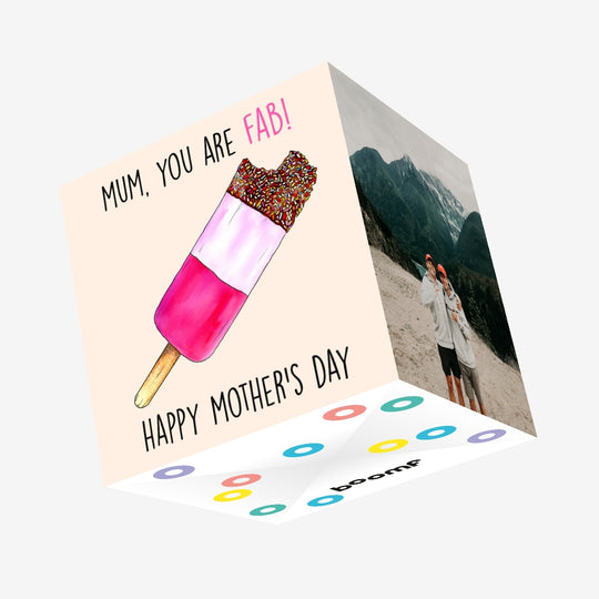 Mum, You Are FAB! Confetti-exploding Greetings Card