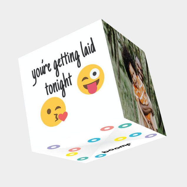You're Getting Laid Tonight Bomb 3D Cube Card