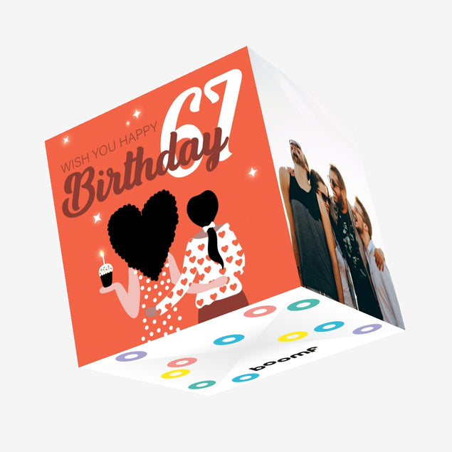 Wish You Happy 67th Birthday Confetti-exploding Greetings Card