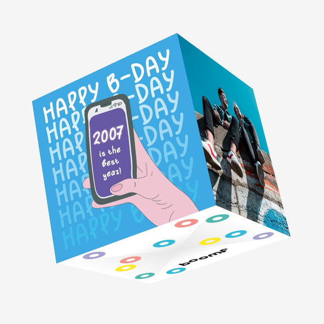 2007 Is The Best Year Birthday Confetti-exploding Greetings Card