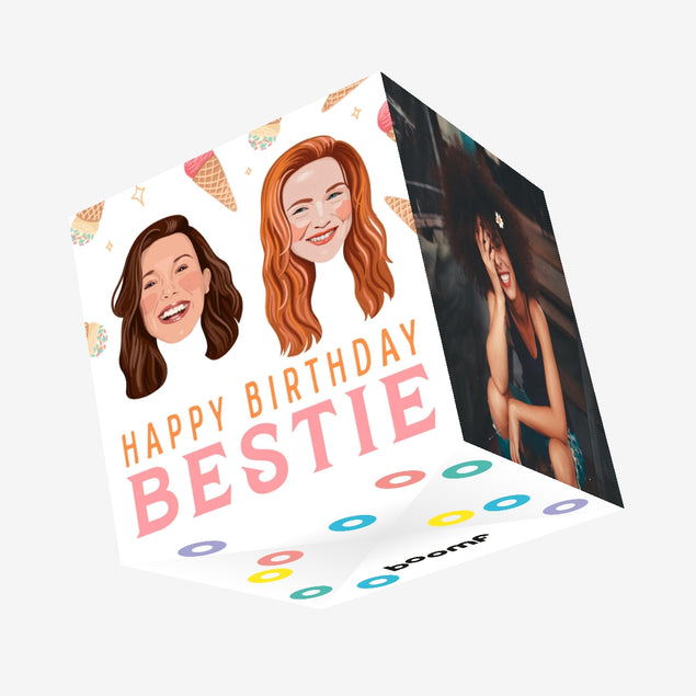 Stranger Things Bestie Birthday Confetti-exploding Greetings Card
