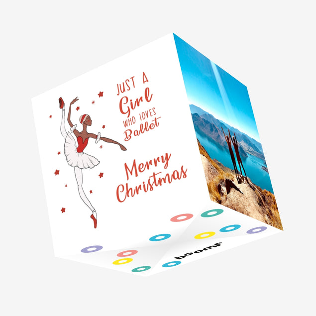 Merry Christmas Beautiful Ballerina Confetti-exploding Greetings Card
