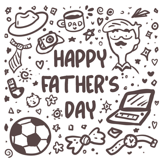 Father's Day Football Doodle Card