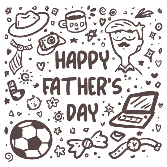 Father's Day Football Doodle Card