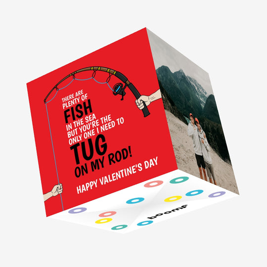 Tug On My Rod Confetti-exploding Greetings Card