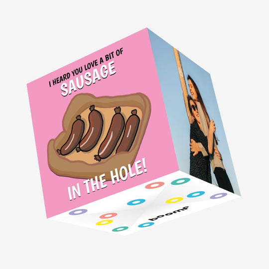 Sausage In The Hole Confetti-exploding Greetings Card