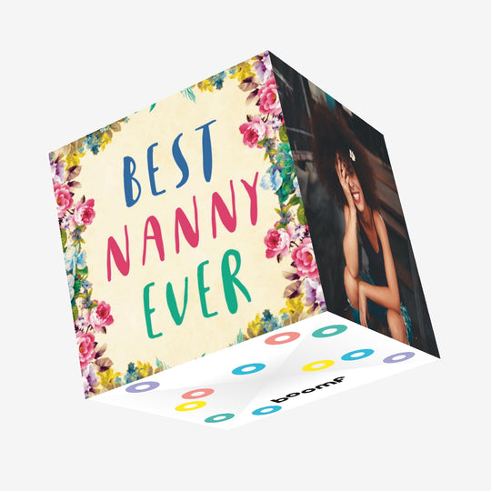 Best Nanny Ever Flower Confetti-exploding Greetings Card