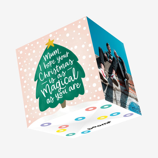 Mum Christmas Tree Confetti-exploding Greetings Card