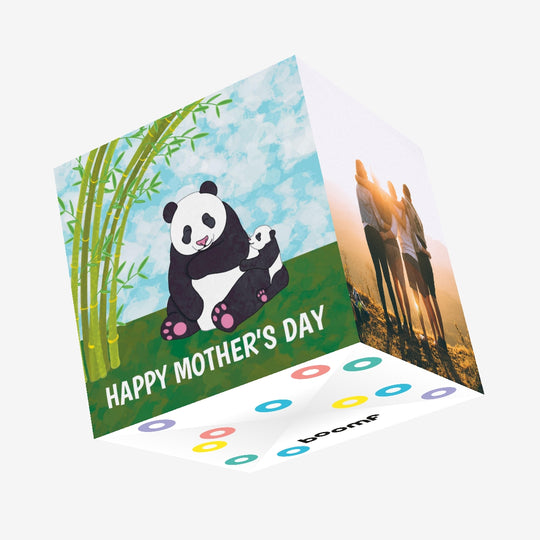 Happy Mother's Day Panda Confetti-exploding Greetings Card