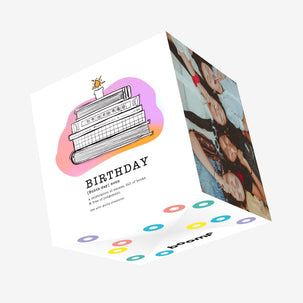 A Day Full Of Books Happy Birthday Confetti-exploding Greetings Card