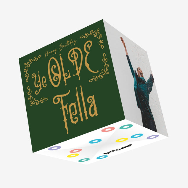 Ye Olde English Fella Birthday Confetti-exploding Greetings Card