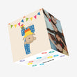 Zoo Animal Monkey Happy 7th Birthday Confetti-exploding Greetings Card