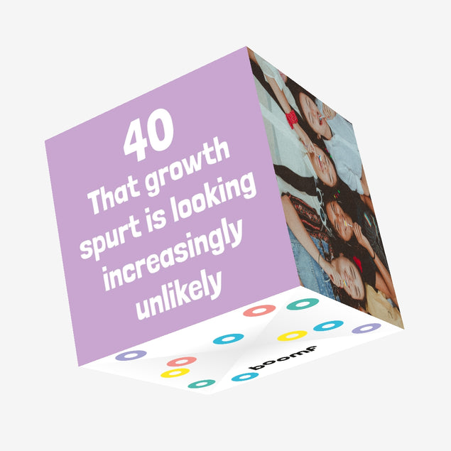 40 Growth Spurt Birthday Confetti-exploding Greetings Card