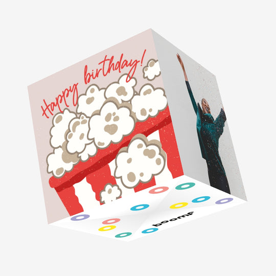 Happy Birthday Popcorn Confetti-exploding Greetings Card