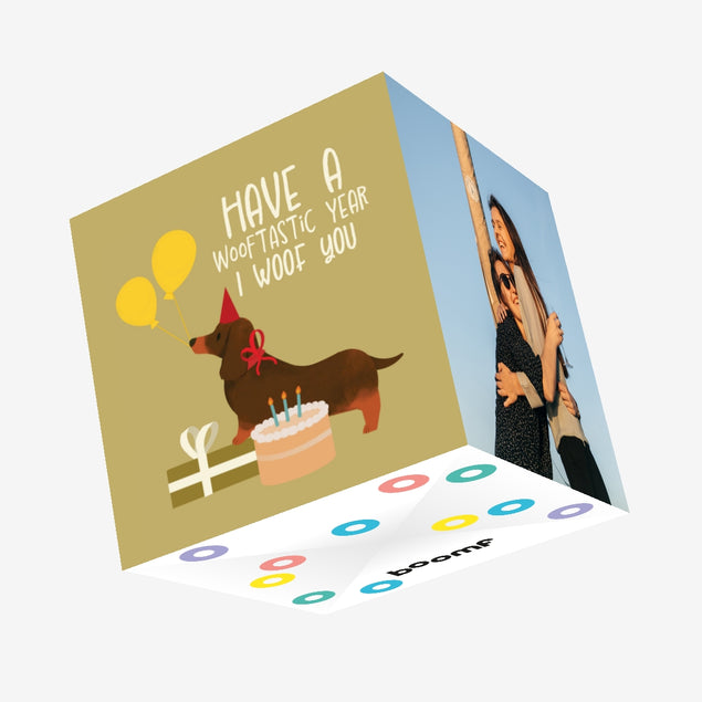 I Woof You Birthday Confetti-exploding Greetings Card