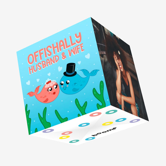 Offishally Husband And Wife Confetti-exploding Greetings Card