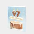 97th Happy Birthday Cake Card