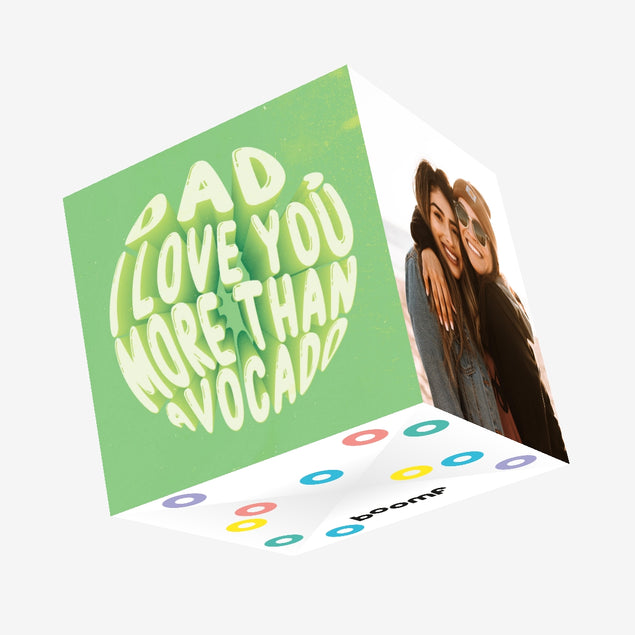 Dad, I Love You More Than Avocado Confetti-exploding Greetings Card