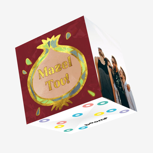 Mazel Tov Golden Onion Confetti-exploding Greetings Card