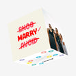 Snog, Marry, Avoid Wedding Confetti-exploding Greetings Card