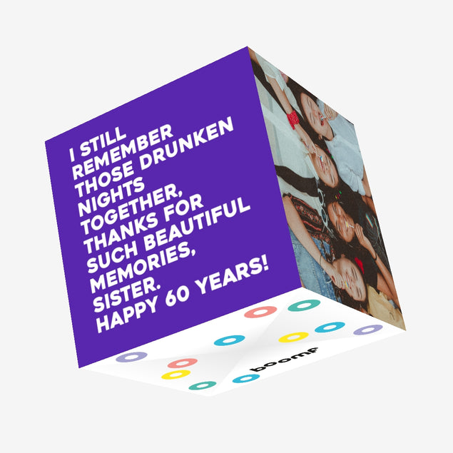 I Still Remember Happy 60th Birthday Sister Confetti-exploding Greetings Card