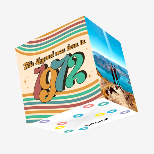 Legend Was Born In 1972 Confetti-exploding Greetings Card