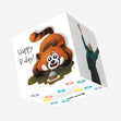 Red Panda Happy Birthday Confetti-exploding Greetings Card