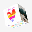 I Love You Rainbow Heart Confetti-exploding Greetings Card