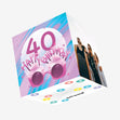 Happy 40th Birthday Cupcake Glasses Confetti-exploding Greetings Card