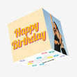 Happy Birthday Yellow Spots Confetti-exploding Greetings Card