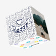 Daddy Heart Doodle Confetti-exploding Greetings Card